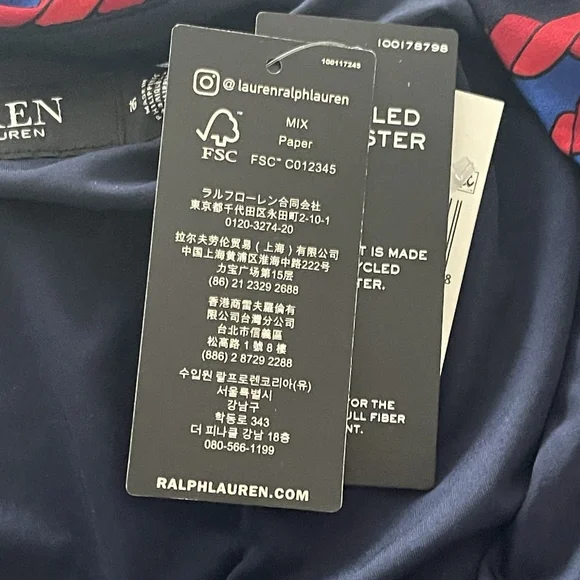 NWT Lauren Ralph Lauren Women's Rope-nPrint Surplice Jersey Dress - Picture 8 of 14